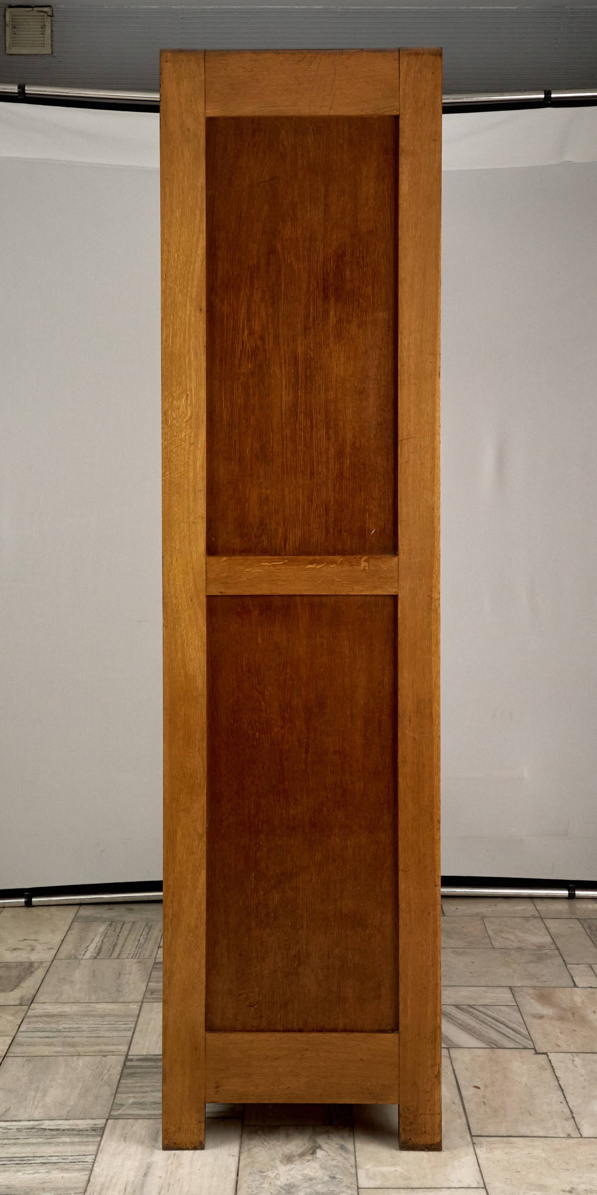 Vintage Wooden Wardrobe, 1930s, Czechoslovakia