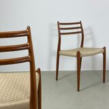 4 chairs model 78 by Nils O. Moller 1960