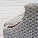 1970s, Danish 3 seater sofa, original good condition, velour, oak wood.