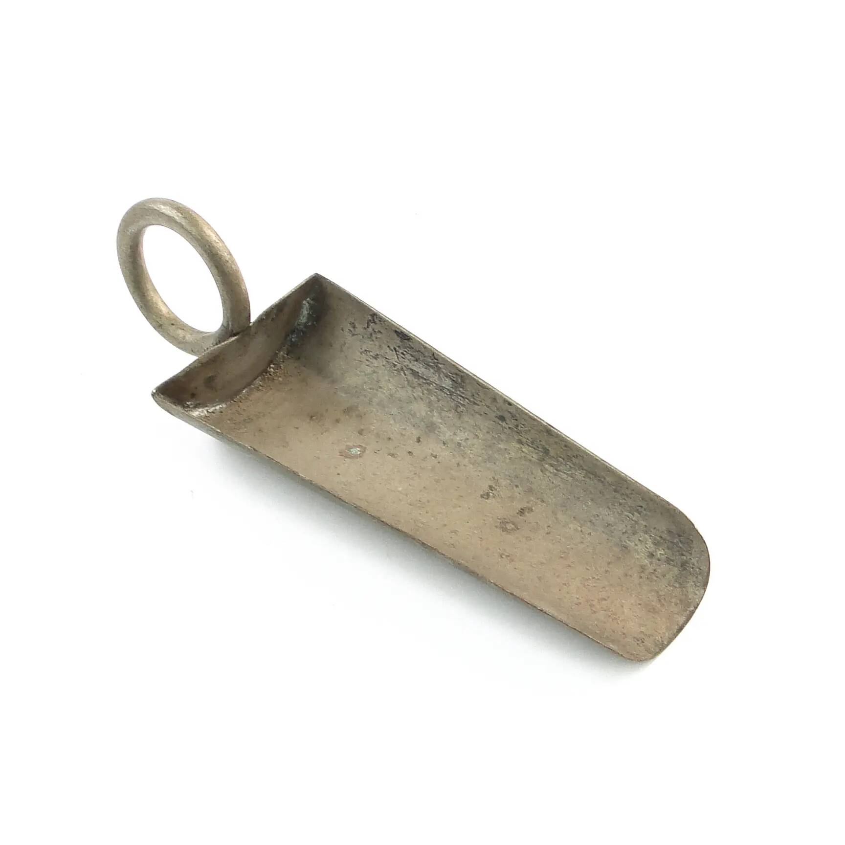 Coffee scoop, mid-century modern, silver-plated alpaca, United Kingdom, 1950s