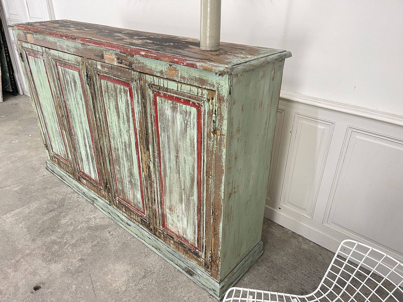 Patinated pine sideboard, 1920