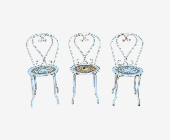 Suite de 3 chaises de jardin