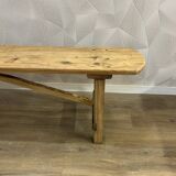 Solid wood farm bench stripped