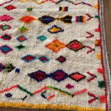 Moroccan Berber carpet Azilal multicolored and fluorescent