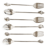 Ensemble de couverts en coquillage plaqués argent