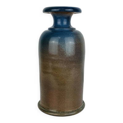 Vase bouteille céramique, col évasé, vintage