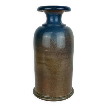 Vase bouteille céramique, col évasé, vintage