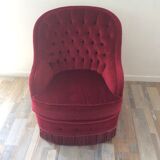 Vintage 70s velvet toad chair