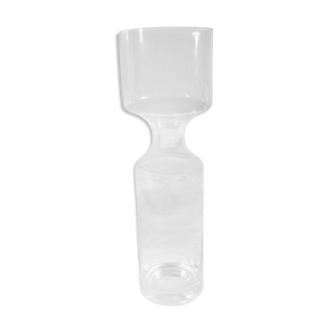 Large transparent glass vase 33cm