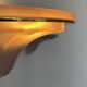 Pair of vintage glass and brass wall lights, France, 1960s