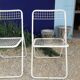 Lot de 4 chaises en métal peint
