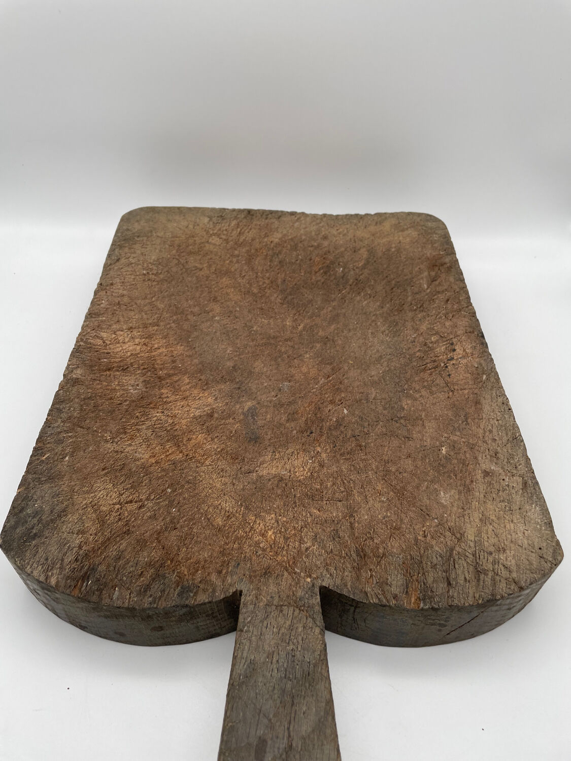 Ancienne planche billot à découper en bois