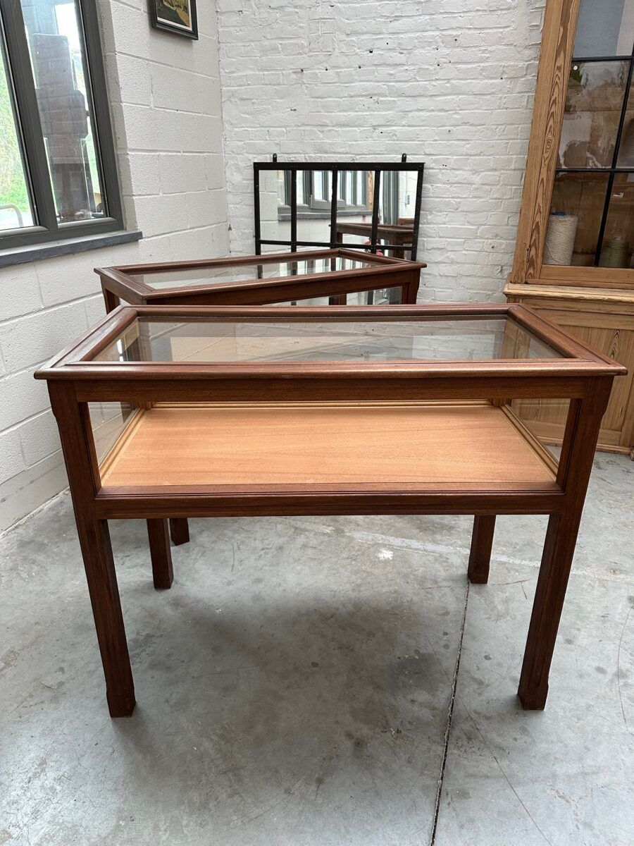Pair of mahogany display cabinets from the 1960s