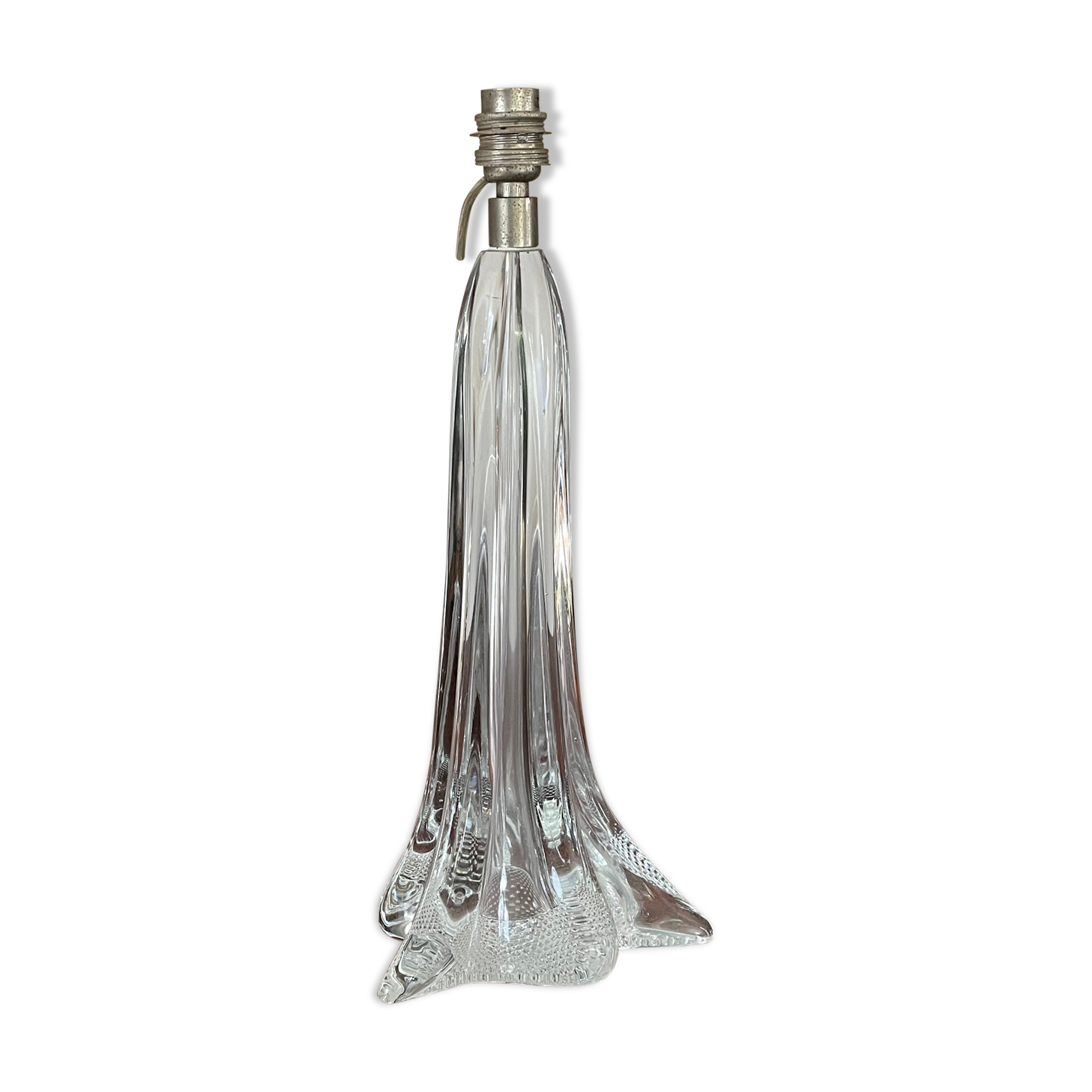 Pied de lampe en cristal 35cm