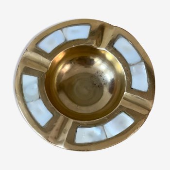 Ashtray brass and mother-of-pearl