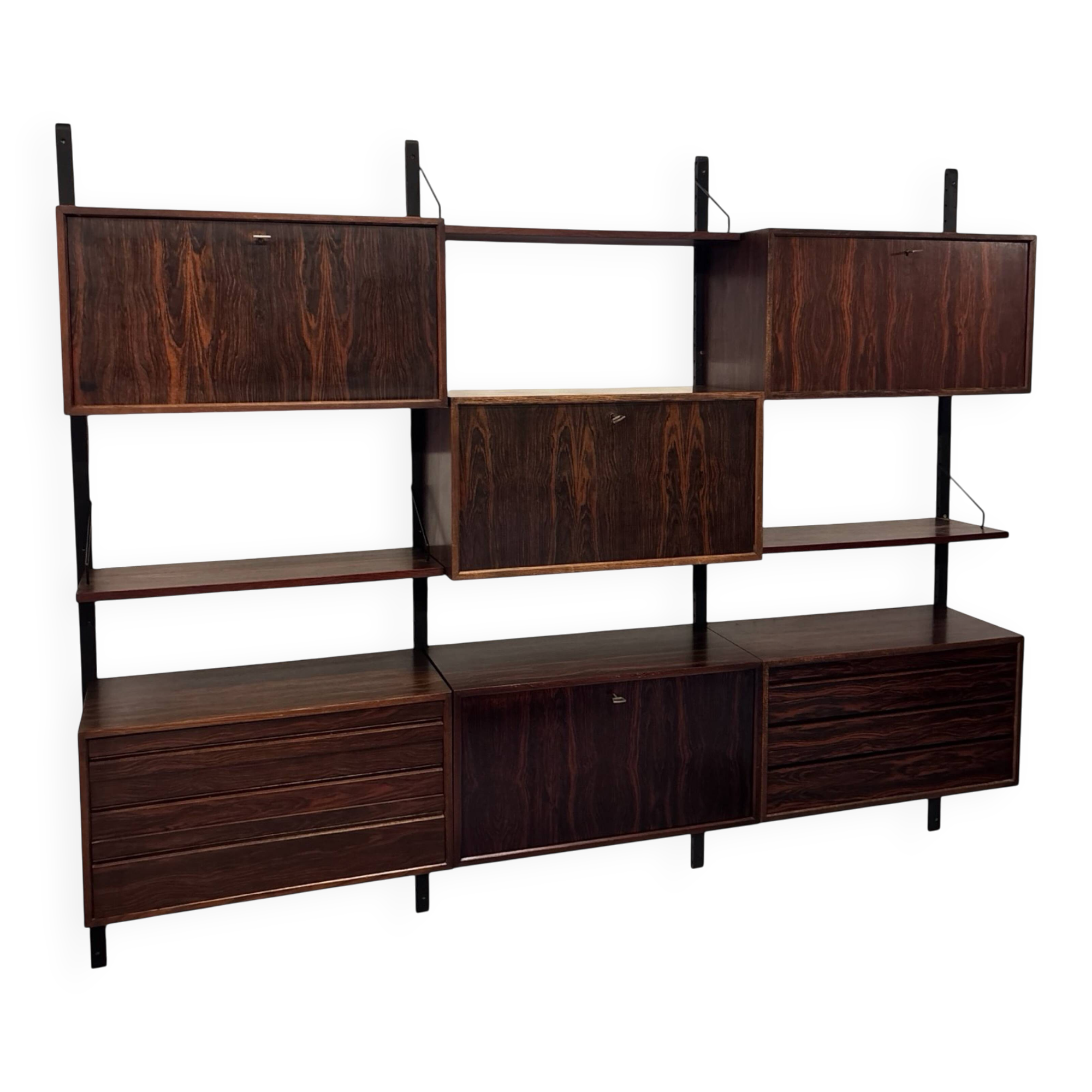 Vintage Poul Cadovius Royal System Wall System Rosewood