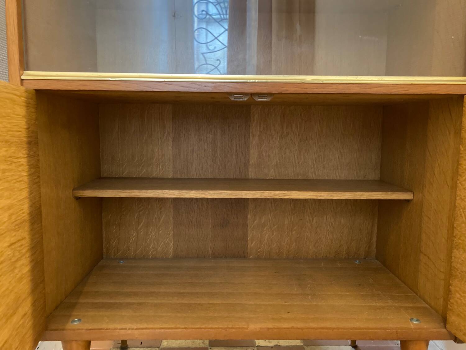 Vintage Scandinavian design display cabinet