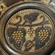 Carved wooden fruit bowl – Centrepiece with grape decoration