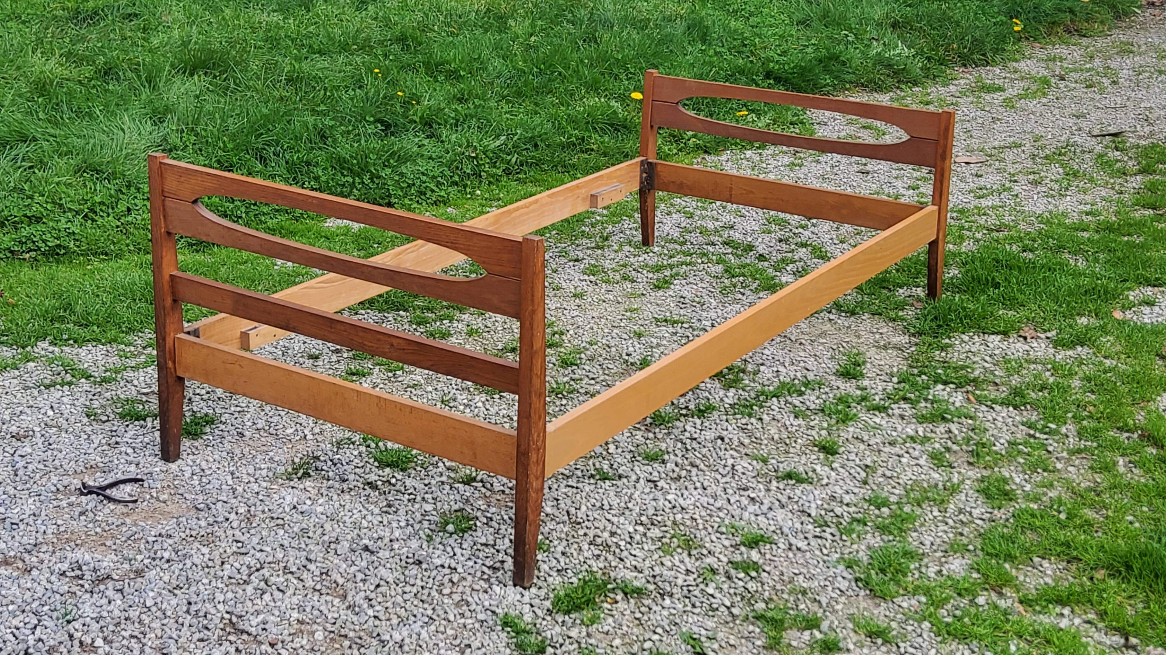 Vintage 50s oak daybed