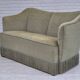 1960s, Danish 2 seater sofa, original condition, green furniture velour.