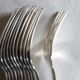 12 dessert forks, silver metal