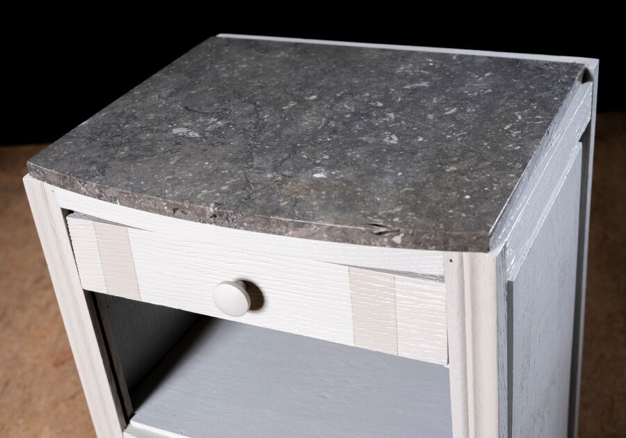 Black marble bedside