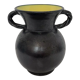 Vase with handles black yellow vintage