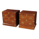 Paire de tables de chevet de style naval anglais du 20e siècle