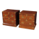 Paire de tables de chevet de style naval anglais du 20e siècle