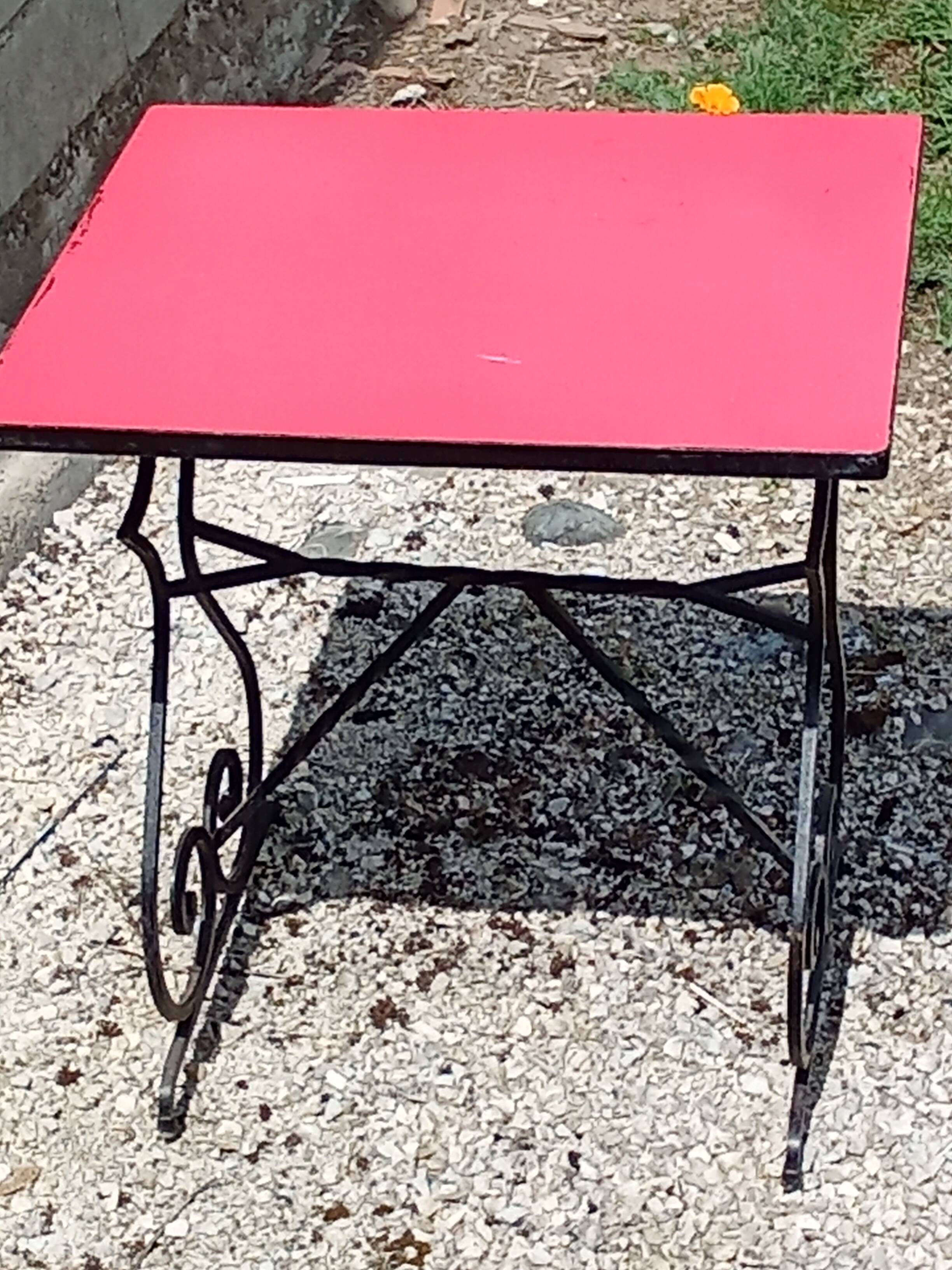 Vintage antique bistro table.