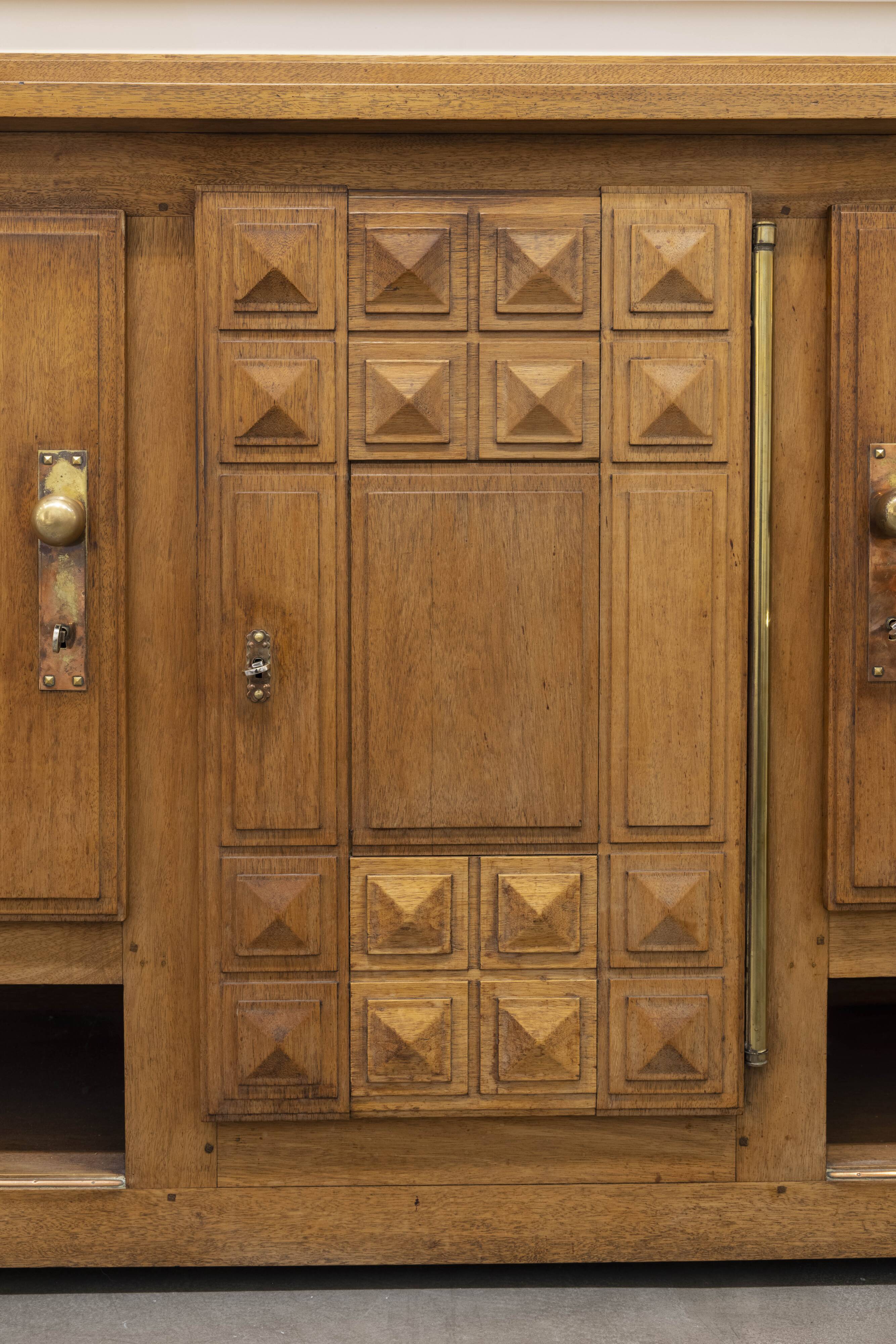 Solid oak enfilade, france 1940s