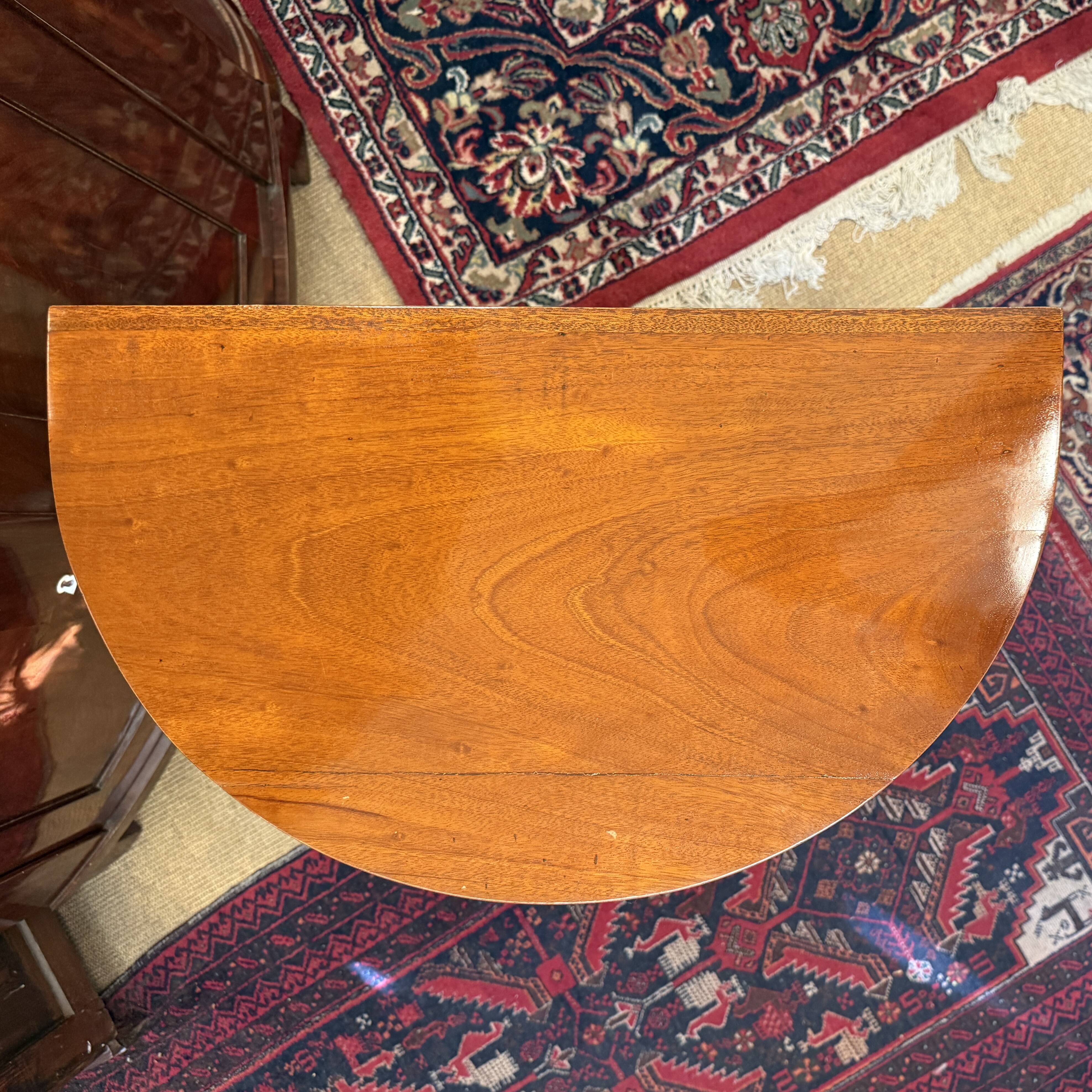 Antique Biedermeier Demi-Lune Mahogany Cabinet 1820