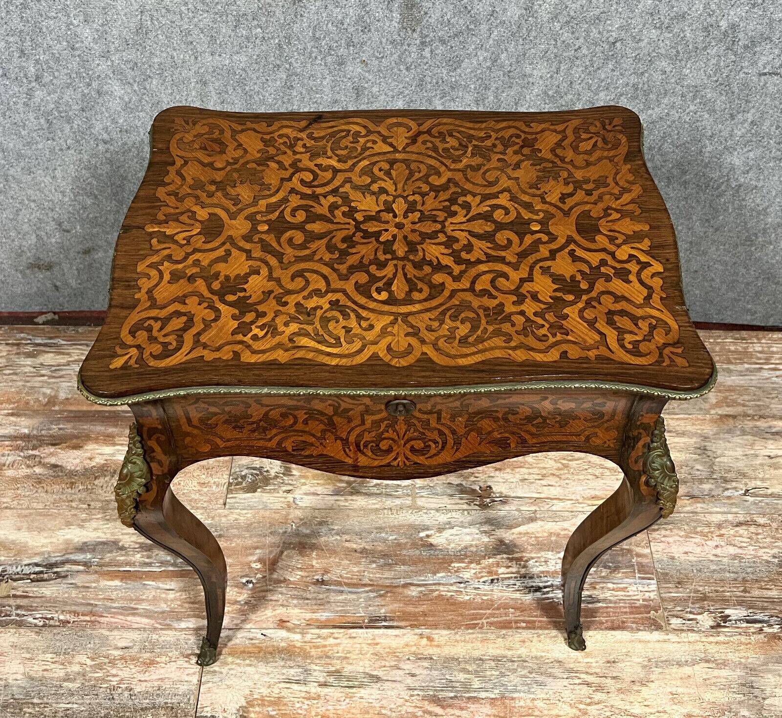 Meuble époque Napoléon III en marqueterie Boulle vers 1850