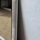 Shabby chic white patinated trumeau mirror – bevelled mirror