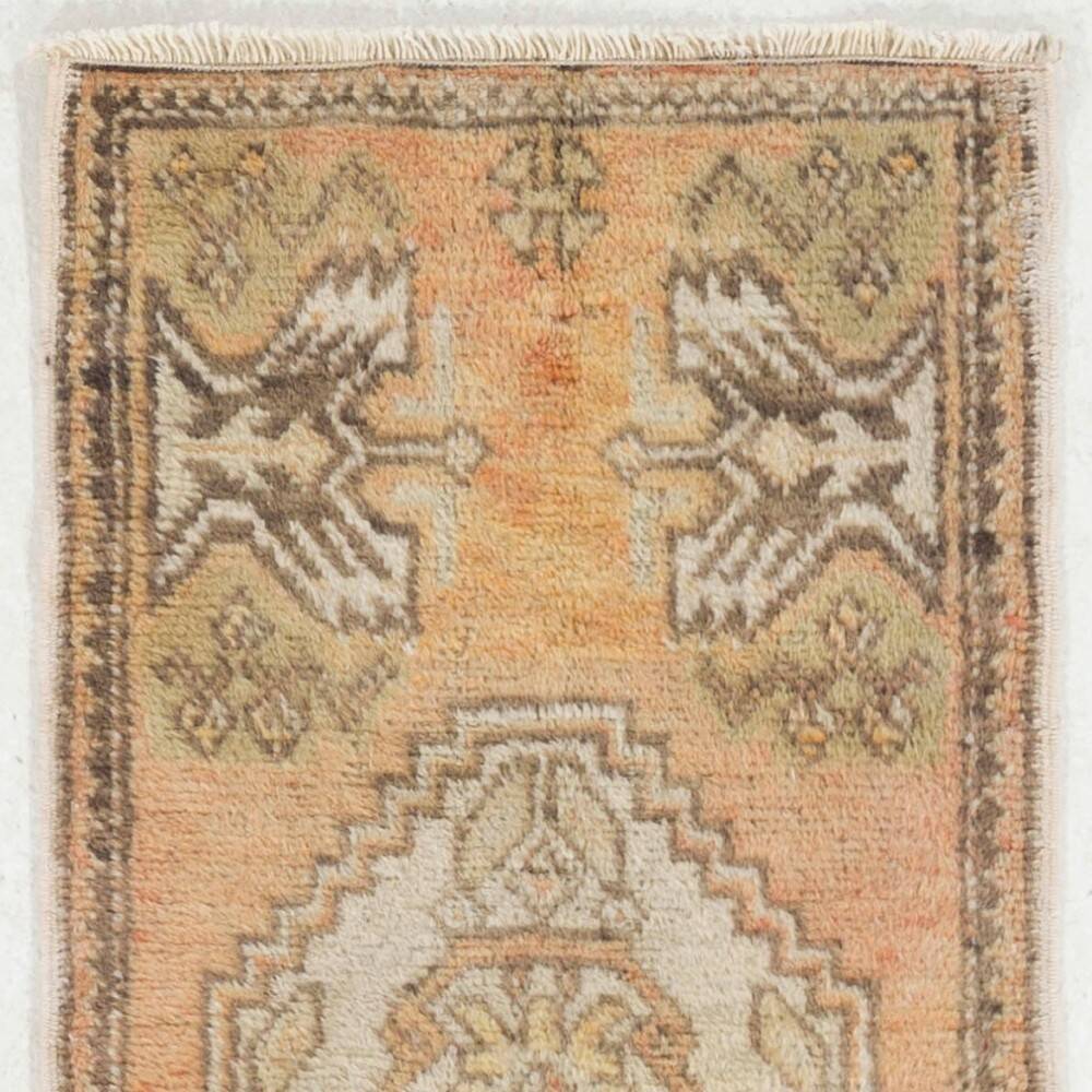 Hand-knotted Small Rug. Vintage Doormat. Turkish Seat Cover. Entryway Rug. Kitchen Mat. Bath Mat