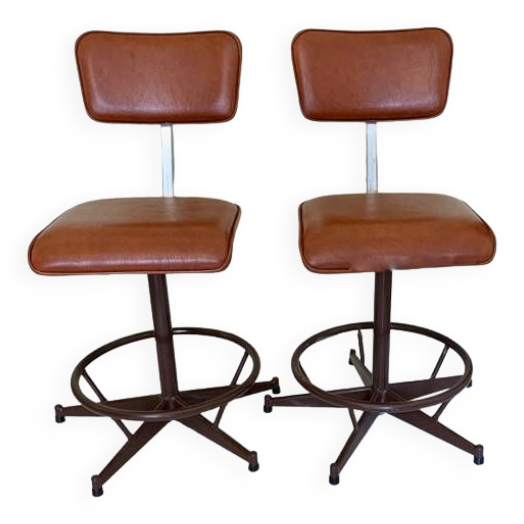 Swivel vintage industrial chairs