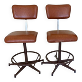 Swivel vintage industrial chairs
