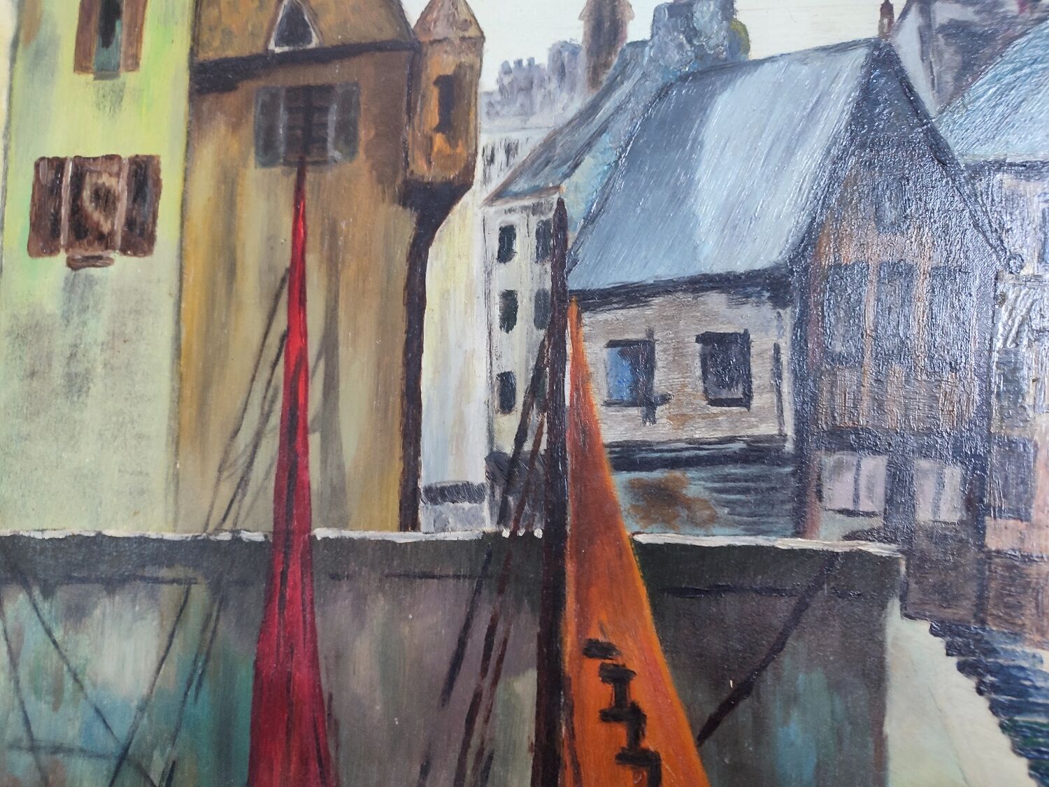 Old oil painting on panel signed