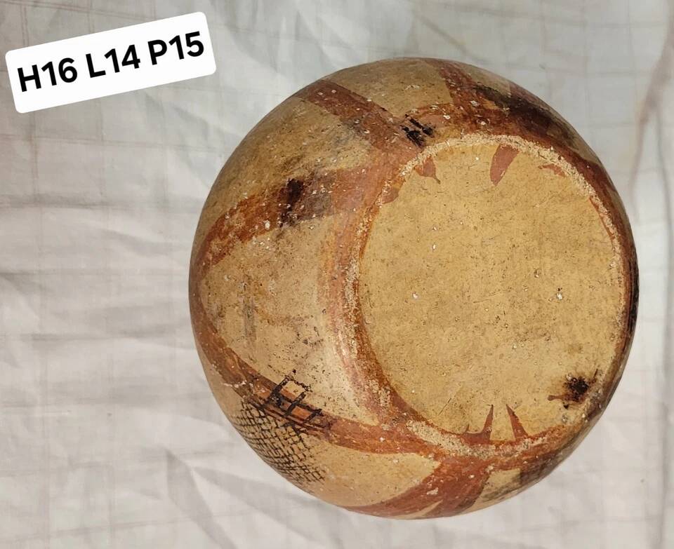 Traditional Kabyle/Berber terracotta pottery decorated with patterns