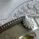 Antique glass and silver-plated metal cup