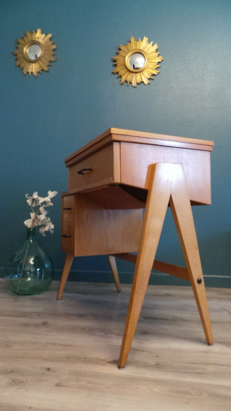 Stunning Scandinavian desk feet compass 1950