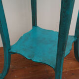 Large blue wood sellette