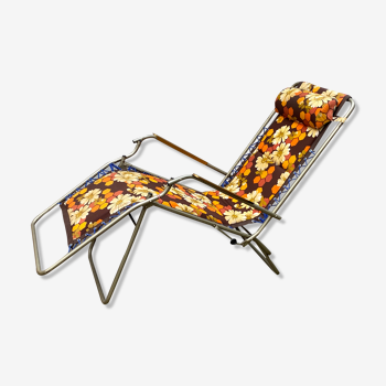 Vintage deckchair design France 1970