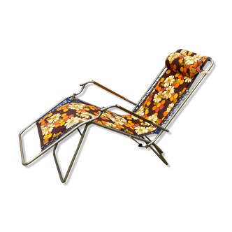Vintage deckchair design France 1970