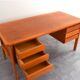 Teak Danish Desk and Two Armchairs