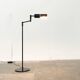 Lampe sur pied haloprofil de l'âge spatial vintage par V. Frauenknecht pour Swisslamps International, années 1970