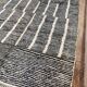 Tapis beni ouarain rayé noir et blanc 3/2m