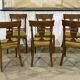 Set of 6 Directoire style cherry wood chairs, 1960s.