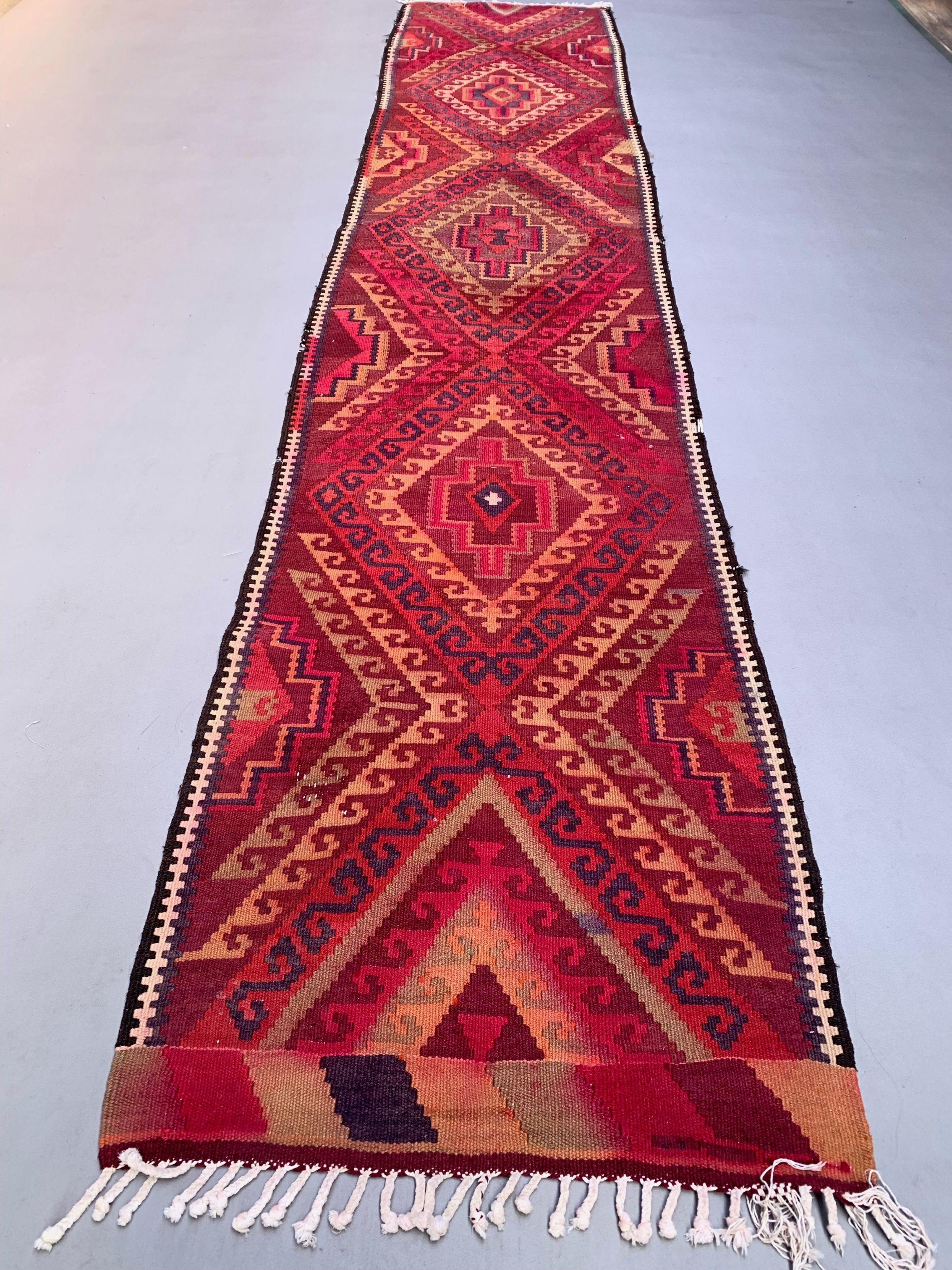 Old turkish kilim runner 480x95 cm