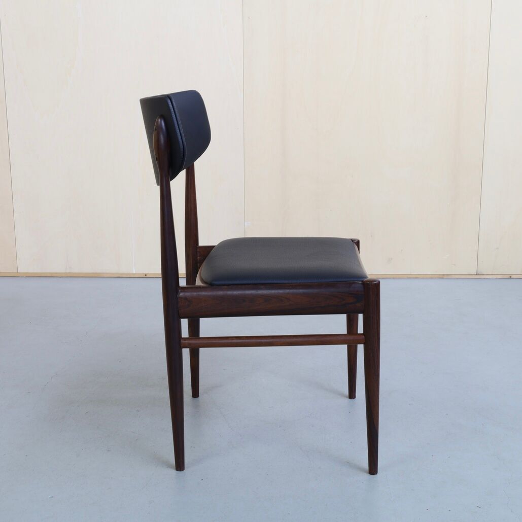 4 Dining Chair in Rosewood and Leatherette by AWA, 1960s